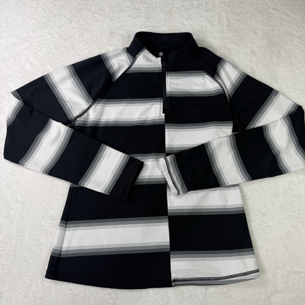 G/Fore Golf Shirt Offset Gradient Stripe Tech Womens Small Performance